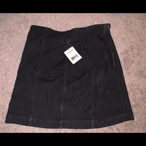 Free people modern denim mini skirt